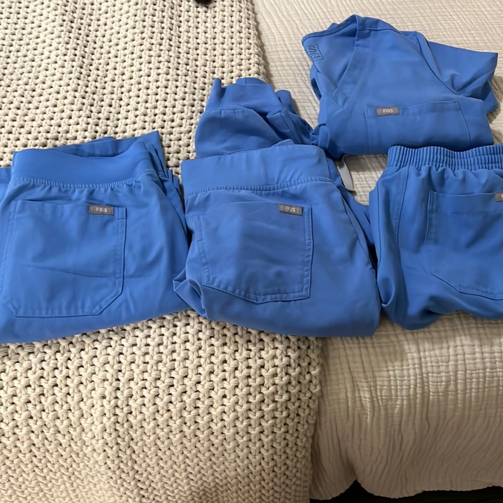 FIGS Scrub Lot in Ceil Blue